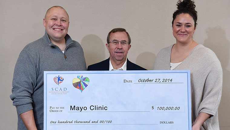 $100,000 Check Presentation to Mayo Clinic SCAD Research Program